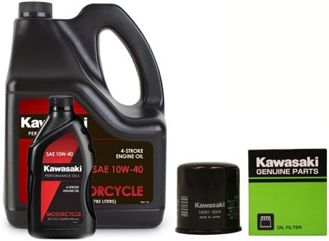 Kawasaki Ninja ZX-10 Oil Change Kit, 10W40 Oil