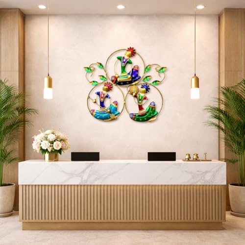 Image of Bharat Art Metal Iron 3 Anti Musicians B Frame Decorative Wall Art Decor for Home Bedroom Living room Office Cafe Decorative | Elegant Artistic Showpiece Sculpture | Gift Item | 24x1x20 Inch | W186 (B)