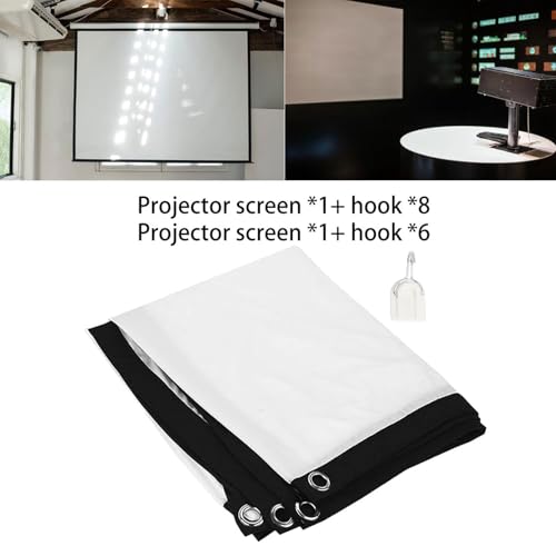 Pantalla de proyector portátil blanca y cortina de proyección 3D 4