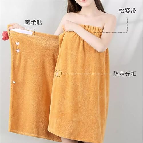 Falda de ducha absorbente y toalla de baño de algodón con gorro secapelo doméstico 5