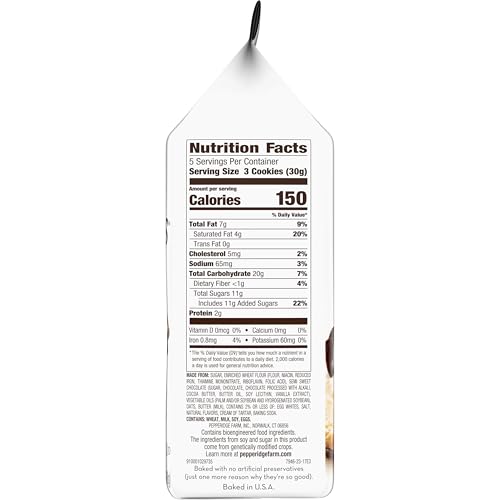 Image of Pepperidge Farm Brussels Dark Chocolate, 15 Lace Cookies, 5.25 oz. Bag