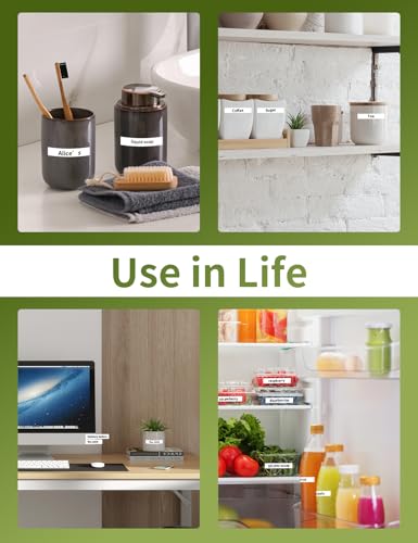 3 x Veson Kompatibel Etiketten für Dymo LetraTag 12mm x 4m Schriftband Plastic White für LT-100H LT-100T 200B XR XM, Schwarz auf Weiß 91221