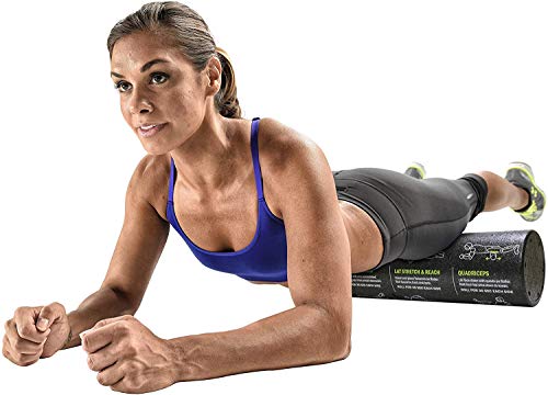 Gofit Dense Foam Massage Roller - With 12 Printed Exercises, Gf-Gdrl,Black #TOP3