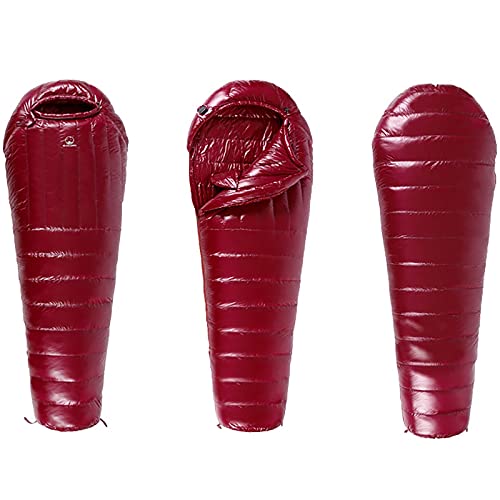 Jianghuayunchuanri Bequemer Schlafsack Outdoor Camping Erwachsene helle und warme Schlafsack-Campinggeräte Indoor- und Outdoor-Aktivitäten (Farbe : Rot, Size : 210x80x50cm) - Image 3