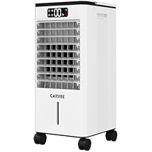 3-IN-1portable air conditioners, 1.84Gal Touch Screen Swamp Cooler with Remote Control, 6 Speeds/3 Modes/LED Display/90+90 Oscillation, Evaporative Air Cooler inculd 4 lce Packs for Room Home Office