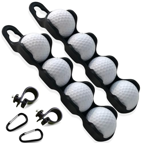 RE GOODS Golf Ball Holder - Holds 4 Golf Balls, Easy Attachment to Bag or Cart, Gift Accessories for Men and Women (2)