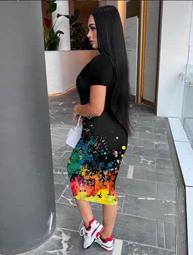 Image of Mrskoala Women's Casual Basic Pencil Dress Bodycon Summer Sexy Club Midi Dresses