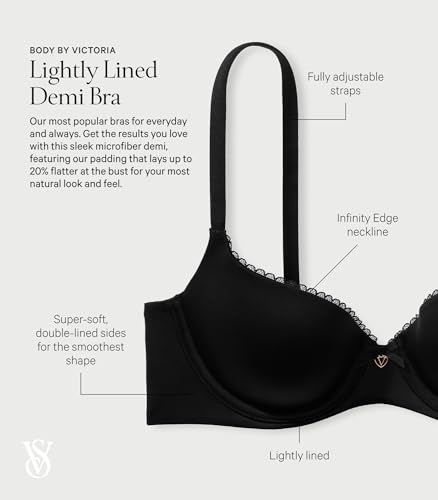 Victoria's Secret Body by Victoria Lightly Lined Demi Bra, Ganache, 38B - image 4