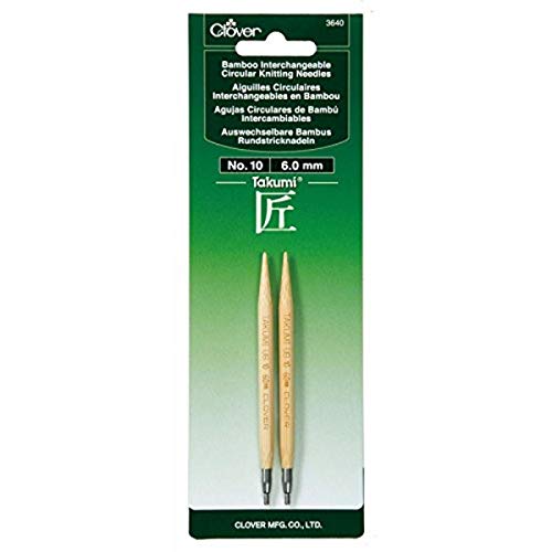 Clover Needlecraft Clover 3640 Needlecraft Takumi No.10 Bamboo Interchangeable Circular Knitting Needles