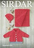  Sirdar 5165 Wash N Wear Crepe Patron de pull-over en dentelle double tricot