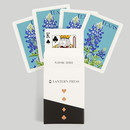 Cartas Texas Letterpress Bluebonnet 52 piezas póker miniatura 6