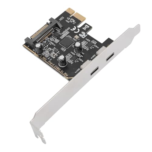 Scheda Adattatore PCIe Una Porta USB di Tipo C 2 USB 3.2 Gen1 di Espansione Installazione del Flessore per PC Buris CHIP ASM1042