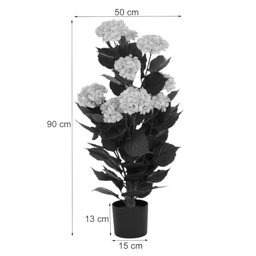 Hortensia artificiel Mendler 90x50cm vert en polyéthylène - 4