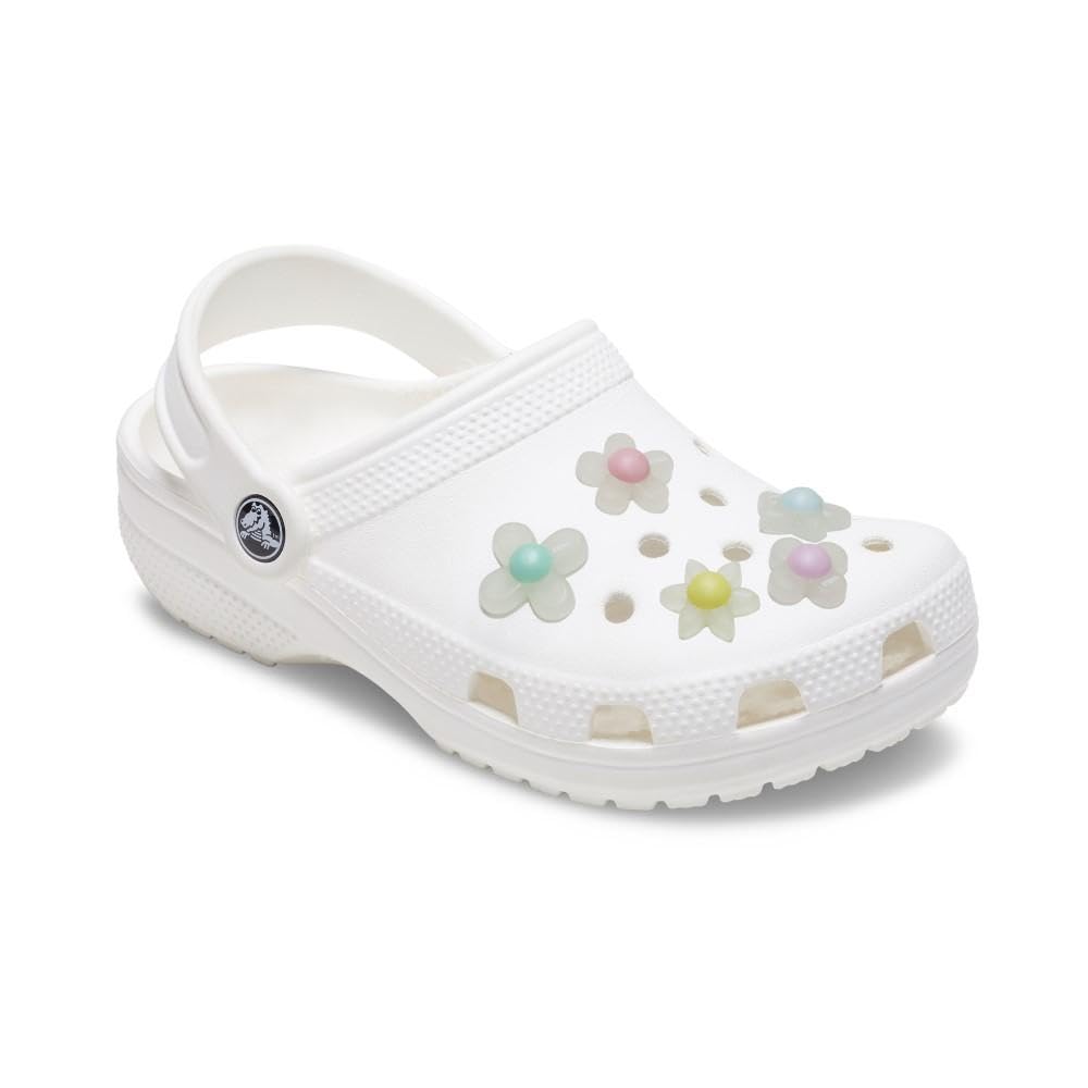Crocs Jibbitz Charms, opalizujące kwiaty, 5 szt