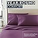 HC Collection California King Sheet Sets, 4 pc Bed Sheets & Pillowcases Set - Machine Washable for Easy Care - Soft & Breathable All Season Microfiber Sheets with Deep Pockets - Purple
