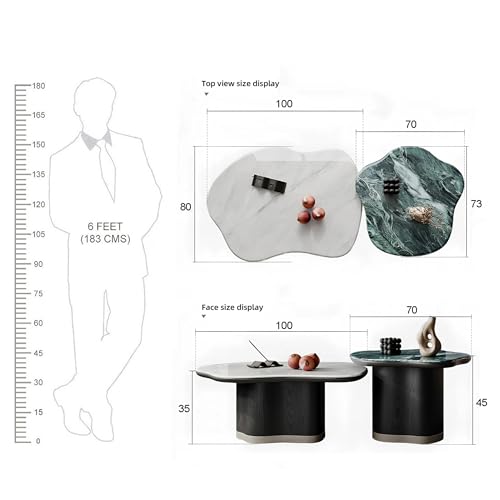 Image of The Attic Milford Coffee Table Set, Modern Coffee Table for Living Room