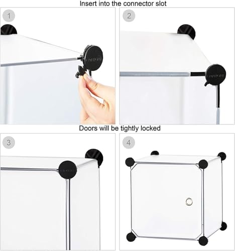 Image of Foldable Plastic Wardrobe for Clothes - Baby Cupboard for Clothes Storage, Wardrobe for Kids, Plastic Almirah, Collapsible Wardrobe for Kids Livingroom & Home (SkyBlue-HE2)
