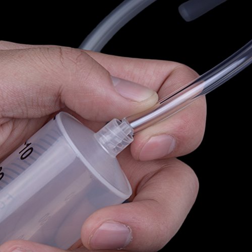 Buytra 2 Pack 100ML Plastic Syringe with Handy Tubing 80cm Long for Injecting, Drawing Oil, Fluid and Water