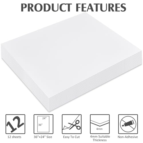 Image of Patelai 20 Pcs 24 x 36 Inches Corrugated Plastic Sheet Corrugated Poster Board 4mm Thick Waterproof Blank Board Sheets Plastic Yard Sign for Garage and Estate Sale, Indoor and Outdoor Use (White)