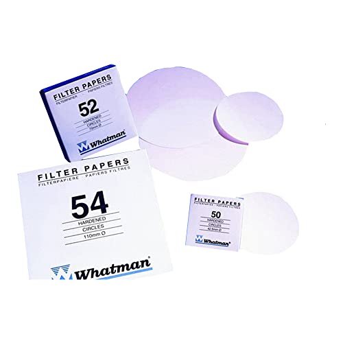 Whatman 1450-993 Hardened Low Ash White Smear Tab Quantitative Filter Paper Sheet, 2.7 Micron, Grade 50 (Pack of 100)