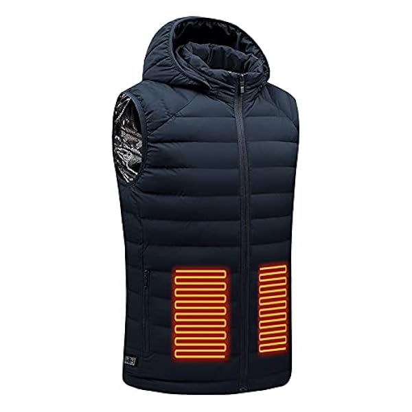 Verwarmd vest voor mannen en vrouwen Winter Elektrisch verwarmd vest Verwarming met 3 temperaturen Verwarmingsvest Power Bank USB Elektrisch verwarmd vest Elektrische jas Buiten Wandelen Mot