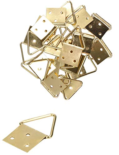 Preisvergleich Produktbild KOTARBAU Bilder-Klappöse 3 Größen Vermessingt Bilderhaken Bildaufhänger Bildhaken Bildaufhängung Umklappbare Öse Aufhänger Klappöse Für Bilderrahmen (25, 17 mm)