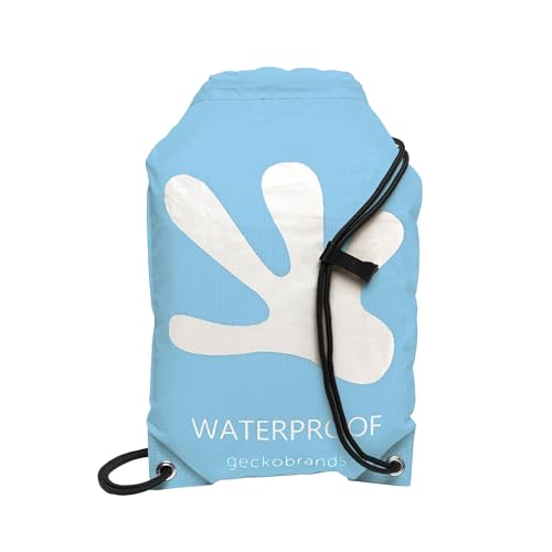 Image of geckobrands Embark 10L Drawstring Backpack - Waterproof, Lightweight Dry Bag for Beach, Hiking, and Light Water Activities