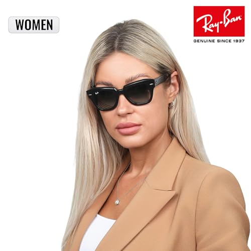 Image of Ray-Ban RB2186 STATE STREET Square Shaped Sunglasses for Women with Official RAYBAN Eyewear Kit