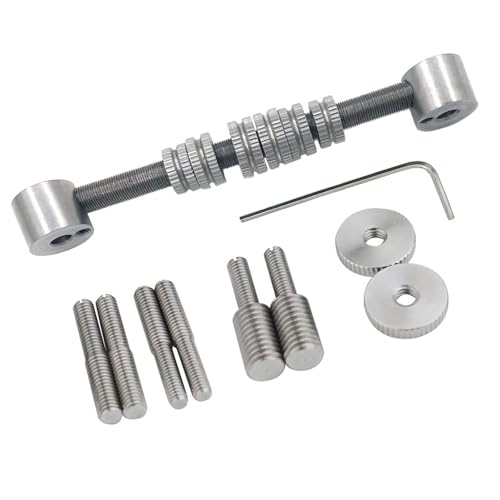 TUOREN Electric Guitar Roller Bridge Vintage Stainless Steel Space Control Adjustable Roller 6 String Electric Guitar Bridge Replacement Parts for Tremolo