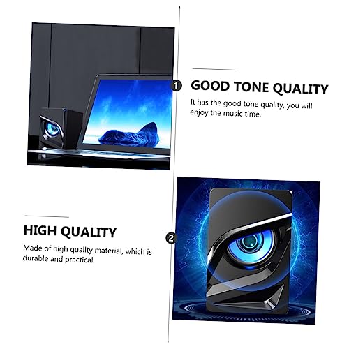 Altavoz de computadora para PC portátil Mikinona diseño compacto negro 7