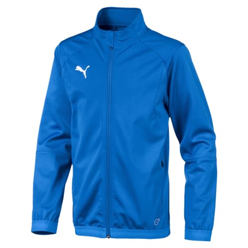 Image of PUMA Kids Boys Liga Jacket Athletic Outerwear Casual Moisture Wicking - Blue - Size M