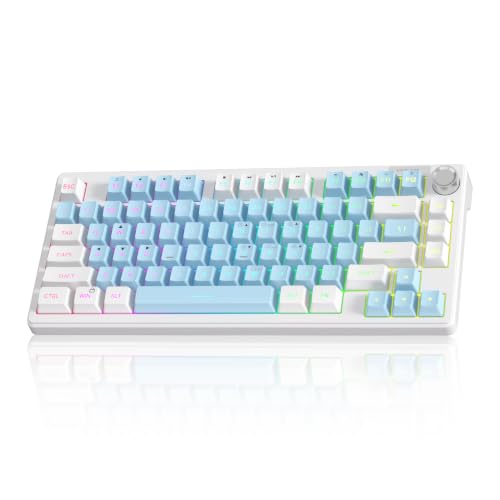 Image of MageGee Mini 60% Gaming Keyboard, RGB Backlit 75 Key Ultra-Compact Keyboard, TS75 Ergonomic Waterproof Mechanical Feeling Office Computer Keyboards for PC, MAC, PS4, Xbox ONE Gamer