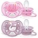 Philips AVENT Tétine Ultra Douce, Rose, 6-18 Mois, 2 Unités