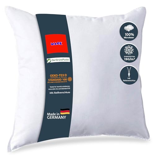 Mack Kinderkissen 40 x 40 cm mit Microfaserfüllung | Kopfkissen für einen...