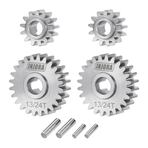 INJORA Stainless Steel 13/24T Underdrive Portal Gears Set for 1/18 RC Crawler Redcat Ascent-18 Upgrade