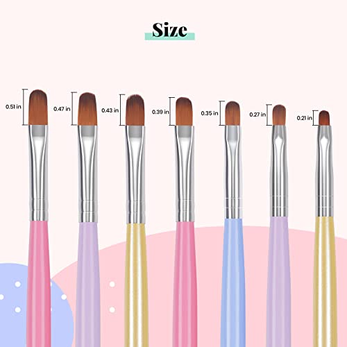 Beetles Gel Nail Brush, 7Pcs Poly Extension Gel Brush, Nail Art Tips Builder Brush Nail Painting Brush Pen Set For Home And Salon Use #TOP5