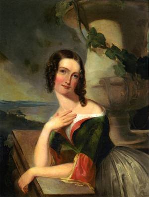 Peinture à l'huile de Thomas Sully, portrait Elizabeth Wharton en 36x48 pouces