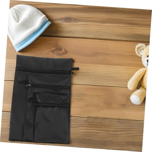 Levemolo 3 bolsas impermeables para cambiar pañales negras miniatura 5