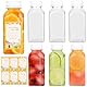 250ml Shot Flaschen zum Befüllen, 6PCS Saftflaschen zum Befüllen Wiederverwendbare Leere Plastikflaschen zum Befüllen Kleine Trinkflasche 250ml für Kühlschrank Smoothie Wasser Milch Getränke