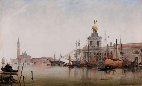 Lámina decorativa de paisaje clásico de Venecia por Edward William Cooke, 60x90cm