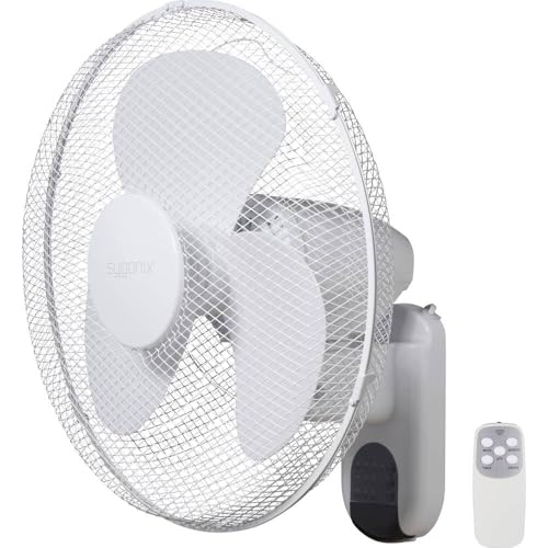 Ventilateur mural oscillant Sygonix 45W blanc de diamètre 43cm pour aération domestique