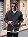 Herberton Men's Fashion Solid Hoody Cozy Comfort Hoodie Zipper Corduroy Long Sleeve Zip Full Zip Retro Coat Charcoal XXL
