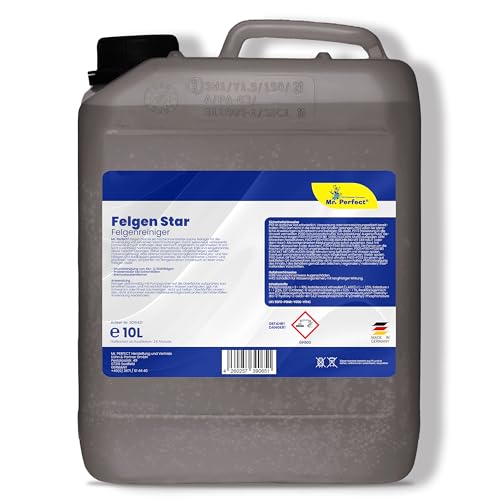 Mr. Perfect Felgenreiniger 10l - Hocheffektiver Reiniger für lackierte Stahl-, Chrom- & Alufelgen - Entfernt schnell & zuverlässig hartnäckigen Schmutz & Rost - Ideale Felgenpflege in Profiqualität
