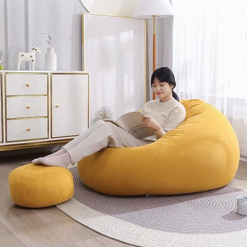 Puf gigante con bolsillo, cómoda silla decorativa para sala de estar, dormitorio, oficina, puf suave relleno para relajación, muebles de salón acogedores - imagen 6