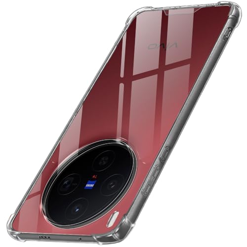 Image of TheGiftKart Crystal Clear Back Cover Case for Vivo X300 5G | Shock Proof 360 Protection | Hard Clear Back Cover Case for Vivo X300 5G (PC & TPU, Transparent Bumper)