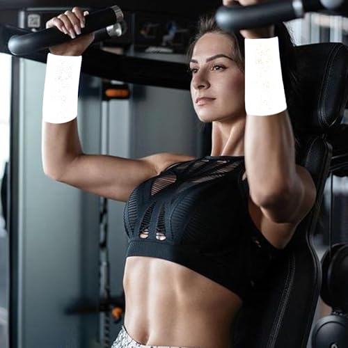 Image of 6 Inch Wrist Sweatbands Tennis Wrist Bands Absorbent Sweat Band for Men and Women Sport Long Wrist Bands, Breathable Cotton Athletic Sweatbands for Basketball, Workout, Running (4 Pack)