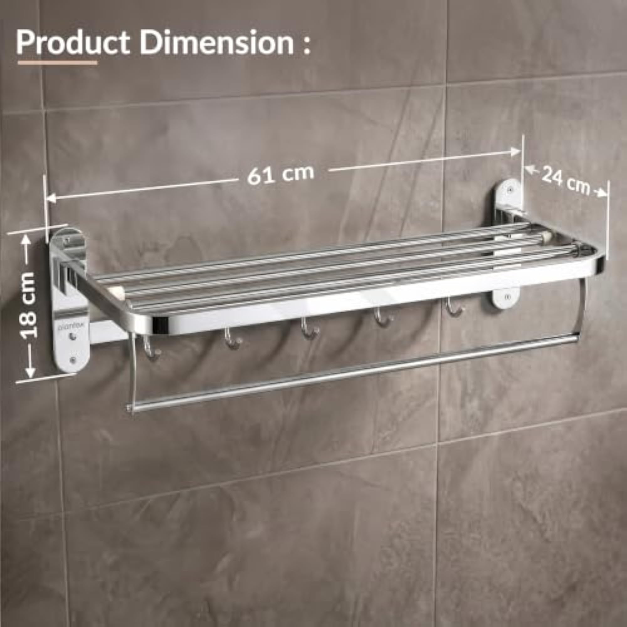 304 Stainless Steel Towel Rack, 24 Inch