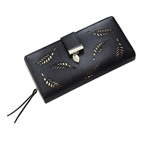 Elegant Clutch Wallet Hollow Leaves Card Holder for Women Women Wallet