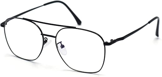 Roshfort Men Women Square Eyeglasses Reading Zero Power Blue Light Blocking Computer Glasses