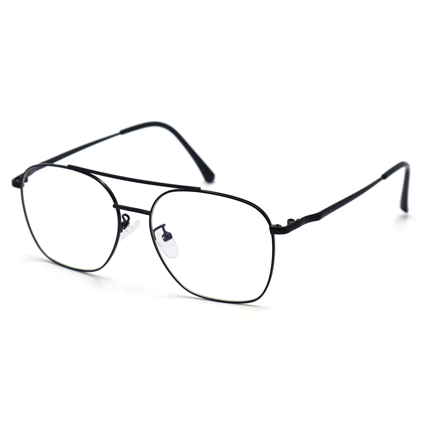 Roshfort Men Women Square Eyeglasses Reading Zero Power Blue Light Blocking Computer Glasses